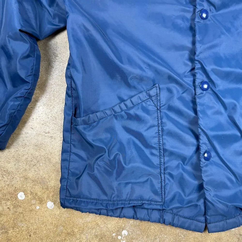 Vtg 70s‎ Russell Athletic Coach Jacket Youth Medium Blue Cavaliers Appliqué